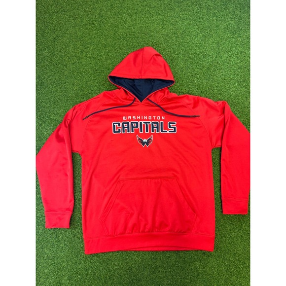 NHL Other - NHL Washington Capitals Hoodie Mens Large Red Performance Fleece Weagle Logo